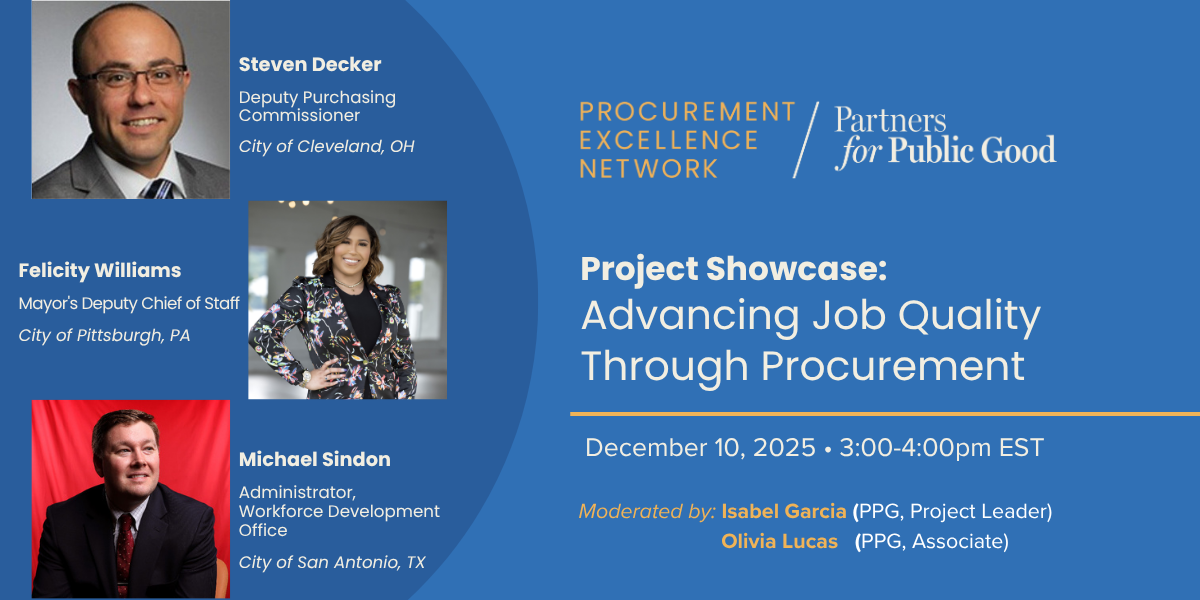 Project Showcase: Advancing Job Quality Through Procurement