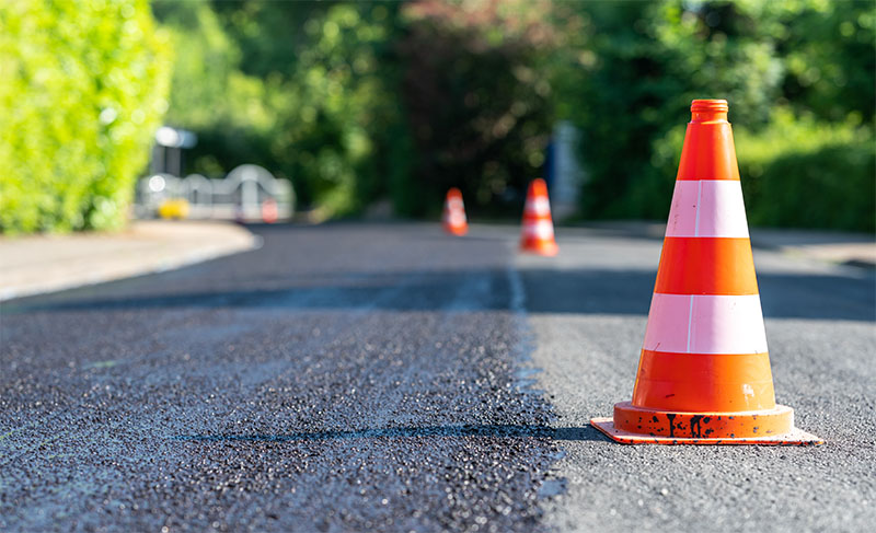 Newly paved road